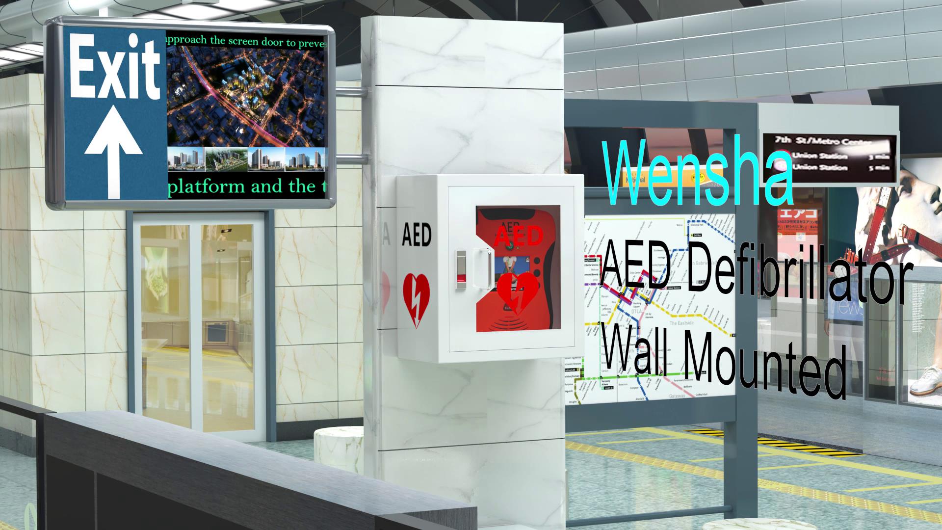 Amazon.com: Wensha AED Cabinet Wall Mount: Steel Defibrillator