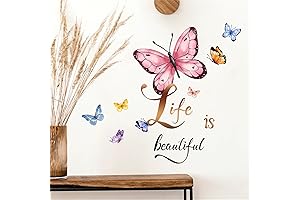 Colorful Butterflies Slogan Wall Stickers: Let Beauty Flourish in Your Space