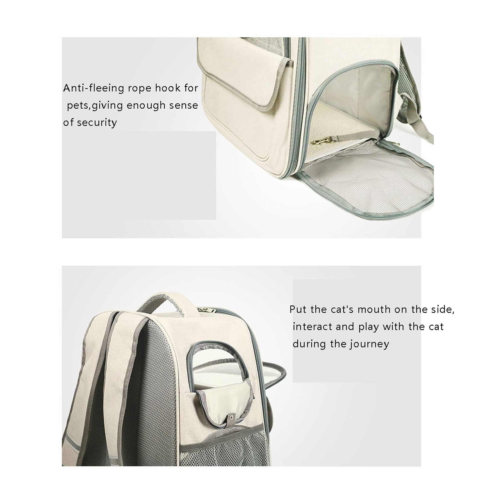 Transportín para Mascotas para Gatos, Adecuado para Gatos, Perros y Animales pequeños, transportador de Viaje portátil para Mascotas, diseño ultraventilado, Aprobado por la aerolín