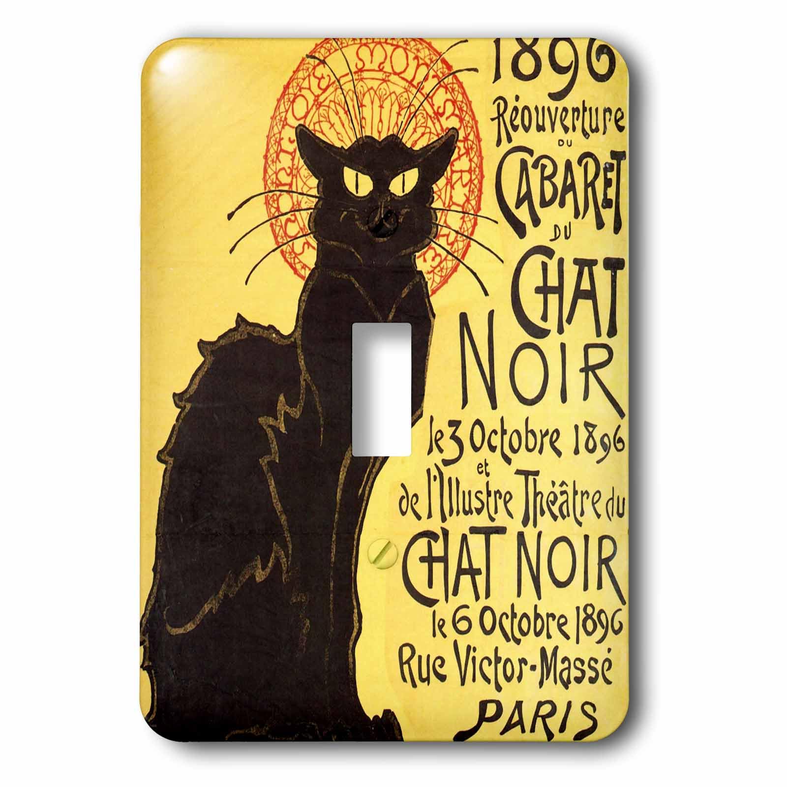 Chat Noir interrupteur vintage pour remplacer vos plaques murales jaunies