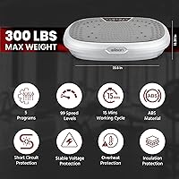 Vista 3 de EILISON FITABS 3D Vibration Plate Exercise Machine with Seat - Ocsillation, Pulsation + Vibration Platform, Push Up Vibration Machine for