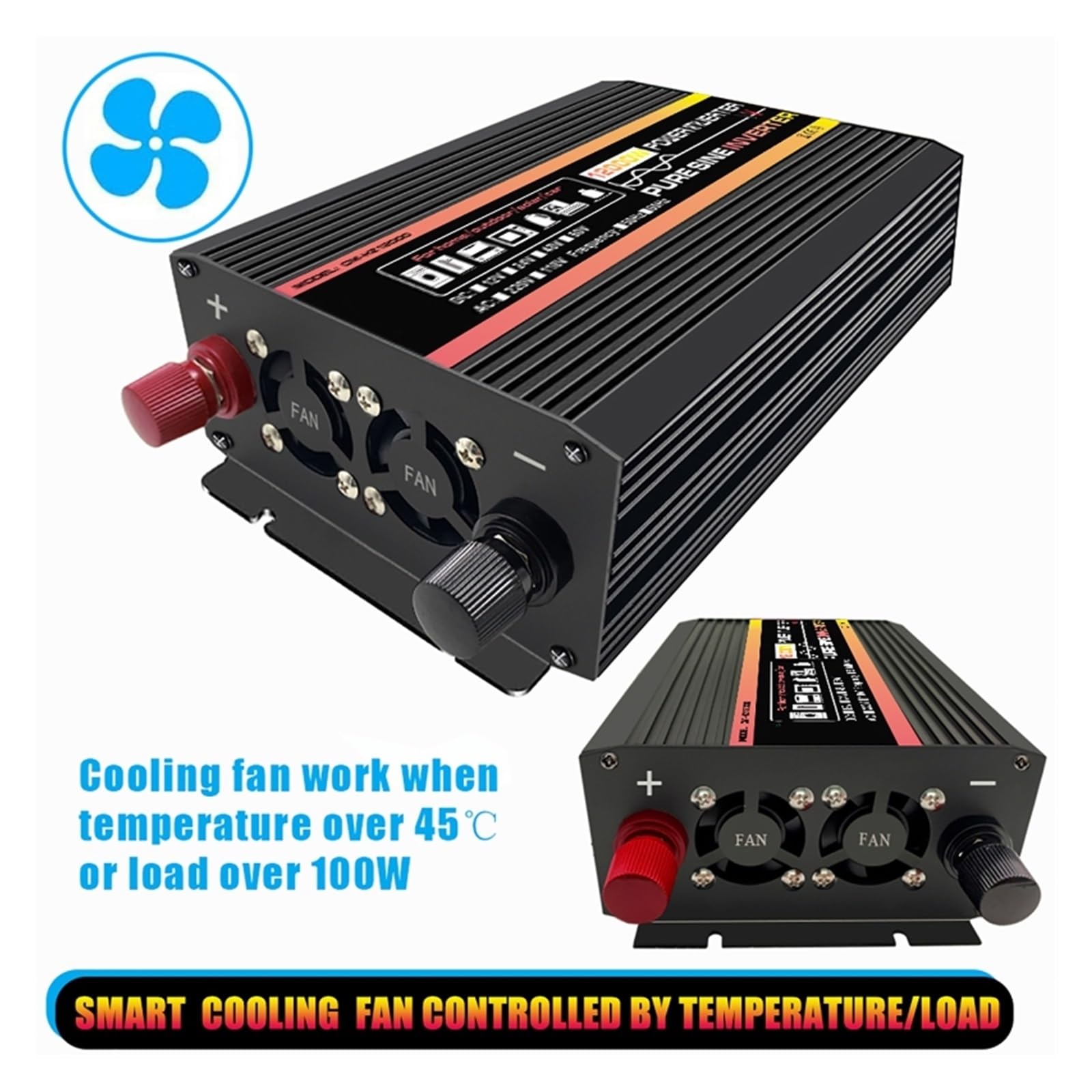 Falownik sinusoidalny 10000 W 12000 W DC 12 V 24 V 48 V na prąd zmienny falownik samochodowy do solarnego domu na zewnątrz samochodu kempingowego (10000 W bez pilota, DC24V)