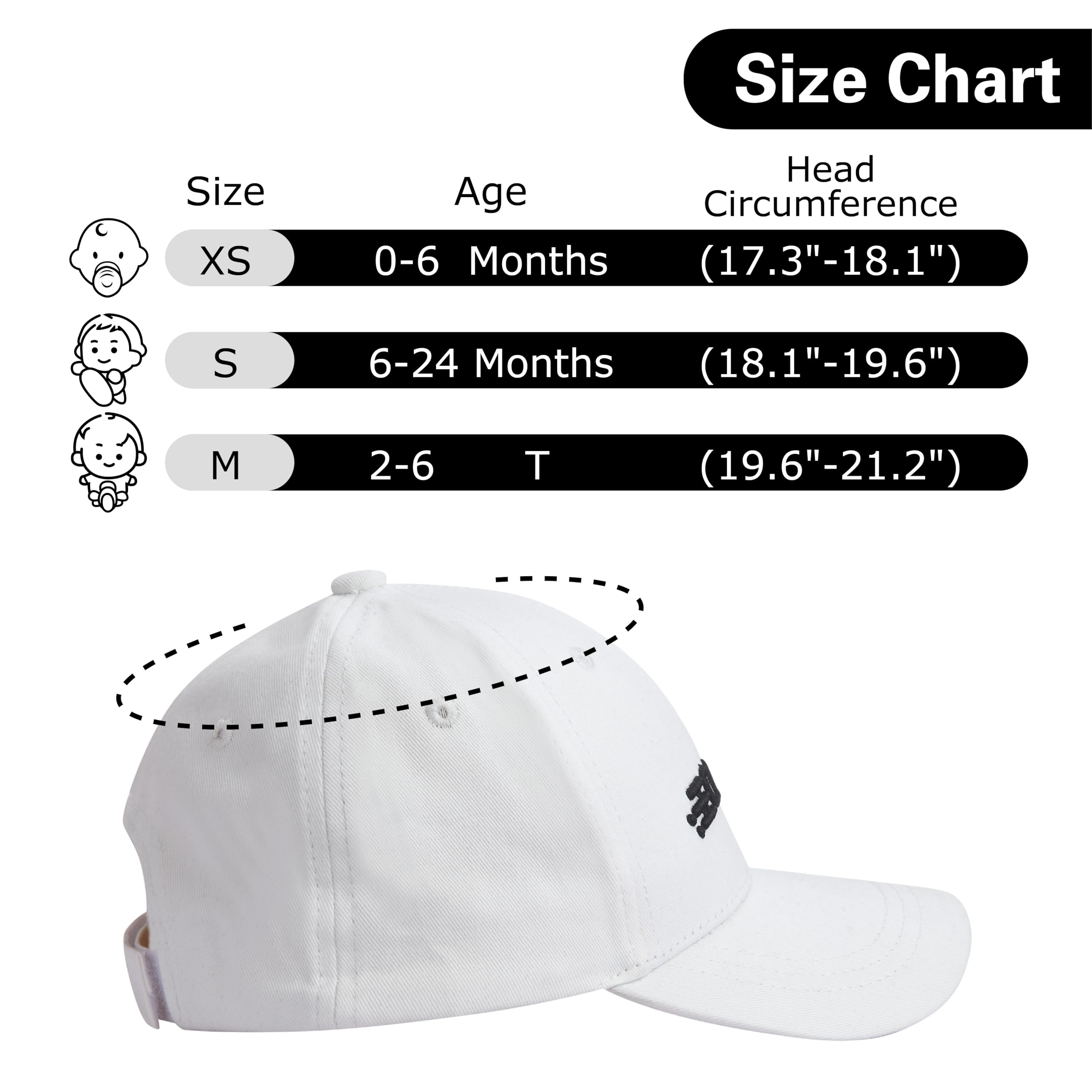 ECOSUMA Baby Baseball Cap 0-6 Months White