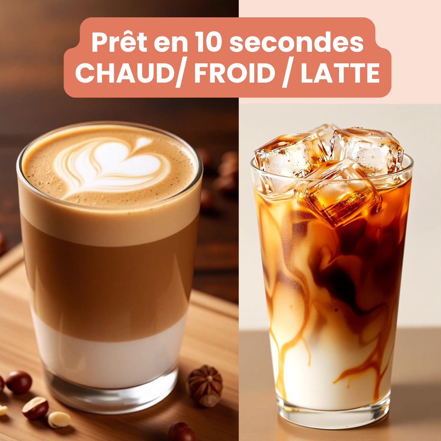Café Adaptogène aux Champignons | Énergie sans Crash | Lion's Mane, Reishi, Ashwagandha, Cordyceps, Chaga, Rhodiola, Maca | Probiotiques | Poudre 216g 30 Doses | Mana Supercafé