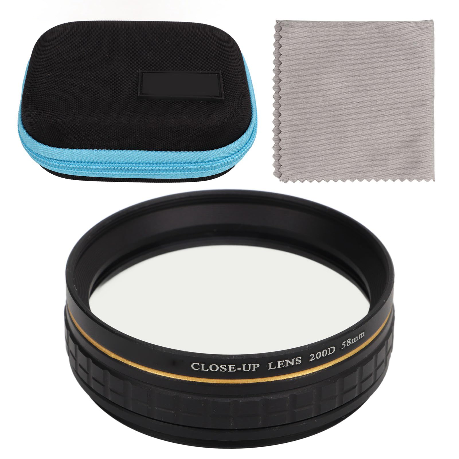 Zestaw Filtrów Makro do Makrofotografii z Etui, +1 +2 +4 +10, Szkło Optyczne, 58 Mm, Szybki montaż dla Owadów, Kwiatów i Biżuterii (58MM)