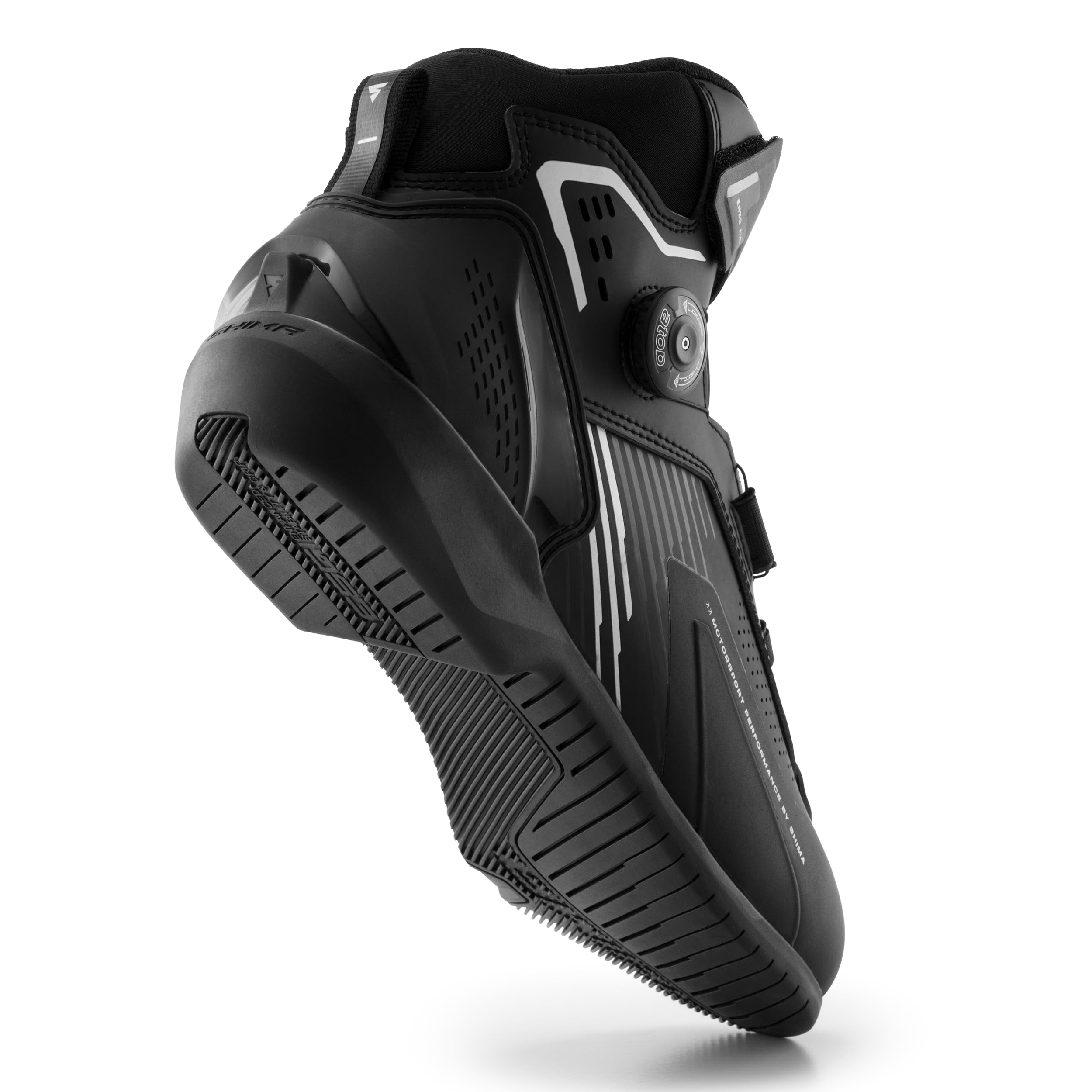 SHIMA Enzo Air Chaussure Moto Homme Femme Cuir Ventilés Homologué Bottes Protection Chevilles Fermeture Velcro Semelle