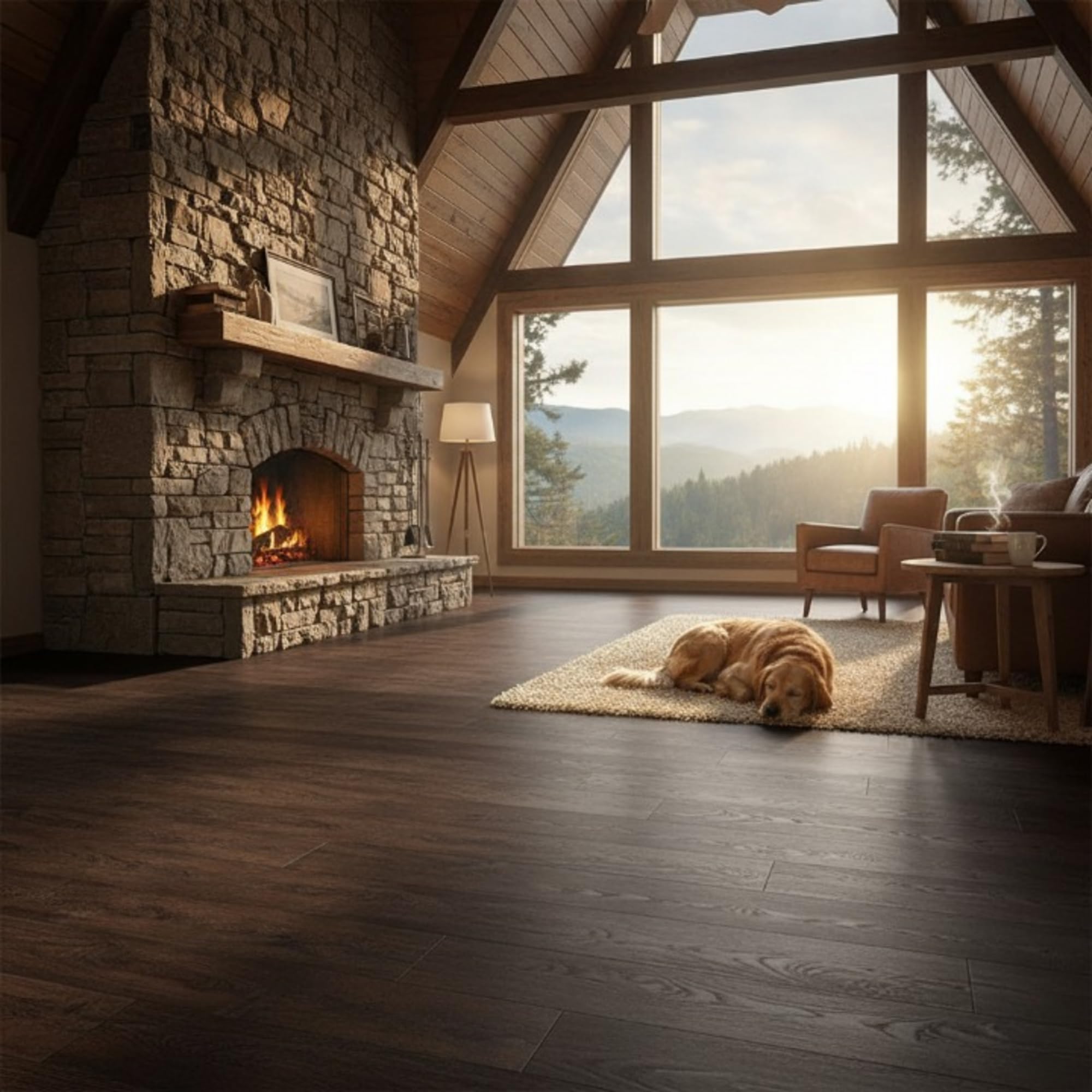 Kayra Decor PVC Flooring Sheets for Floor USA Standard SGS Approved– Durable Peel & Stick Wooden Design PVC Floor Tiles, Ideal DIY Carpet Tiles for Flooring – 72 Planks, 108 Square feet (Brown)-image-43