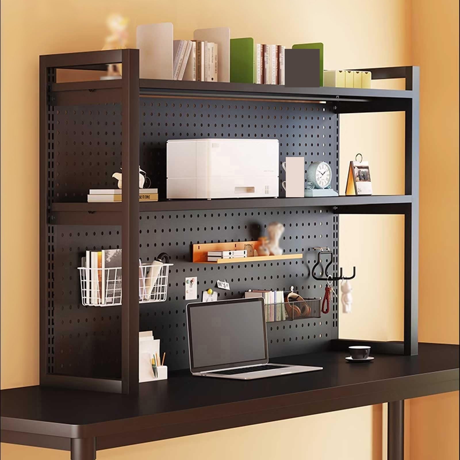 Estante de escritorio ajustable de acero para teletrabajo y estudio 60cm