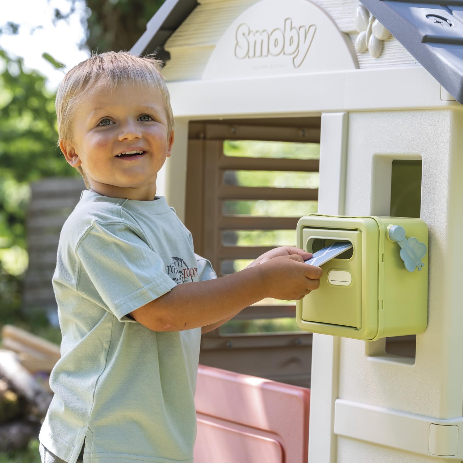 Smoby Life - Boite aux Lettres - Accessoire Maisons - Colis, Carte, Invitation, enveloppe Inclus - Matière Recyclée - A Partir de 2 Ans - Fabrication Française