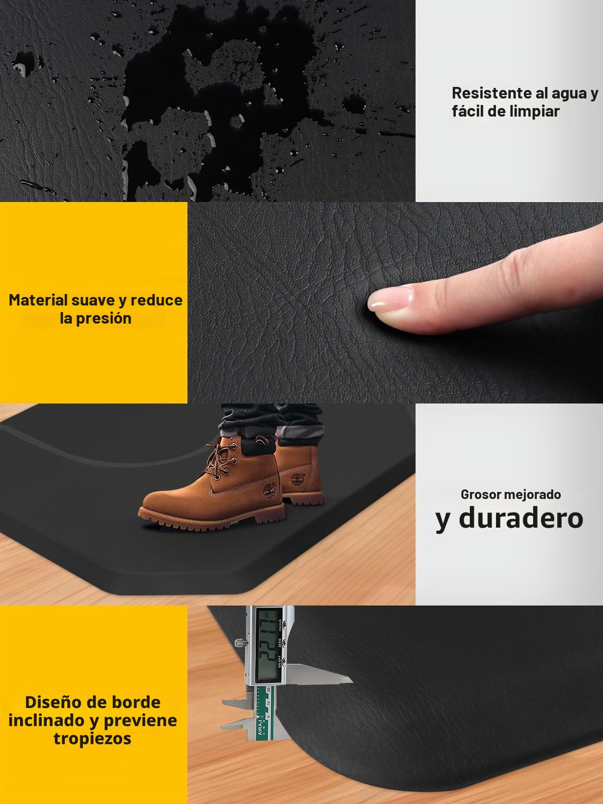 4 x 5 pies Alfombrilla Antifatiga Salón, Kalolary Alfombrilla Silla Barbería Base Silla Circular Alfombrillas Belleza Estilistas Alfombrilla Gruesa Polígono Oficina Cómoda Suministros Peluquería