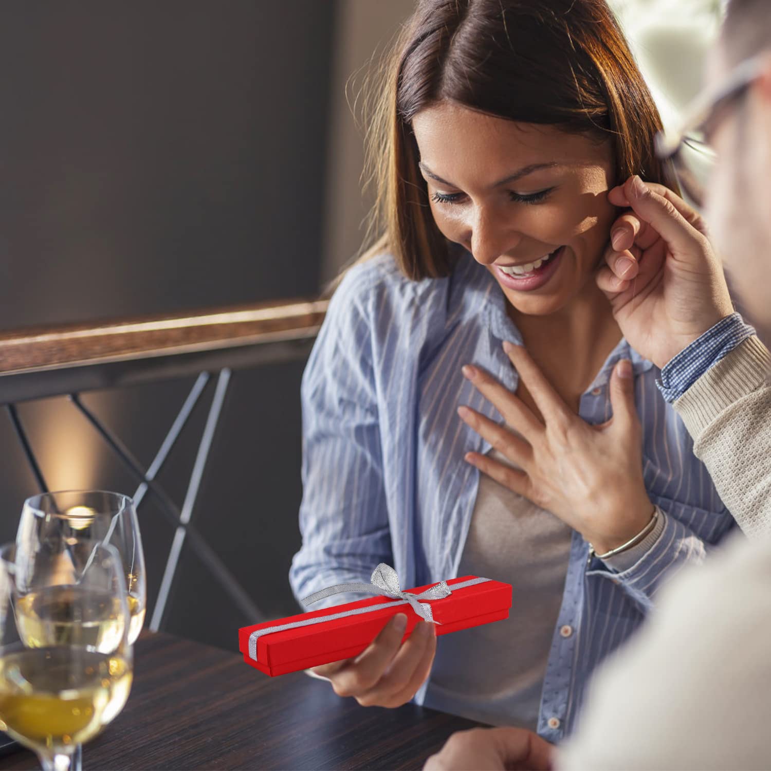 Boîtes Rangement Bijoux 24 En Carton Velours - Écrins Cadeaux Pour Collier, Bague, Boucles D'oreilles Boîtes à Bijoux