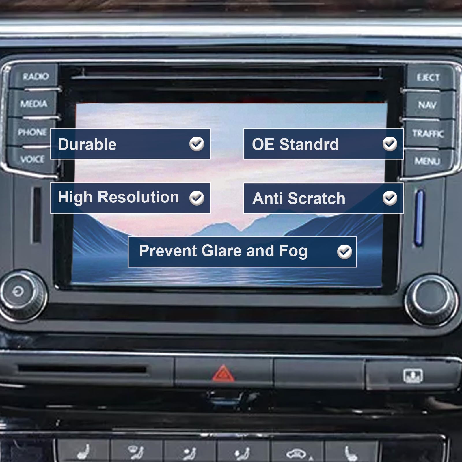 Touch Screen per VW Golf 6R Polo Tiguan CC MIB STD2 200 682 682G Autoradio Digitazer TDO-WVGA0633F00039 TDO-WVGA0633F00036 40 Pin 6.5" Touchscreen Pannello Vetro (Nero, non LCD Display)