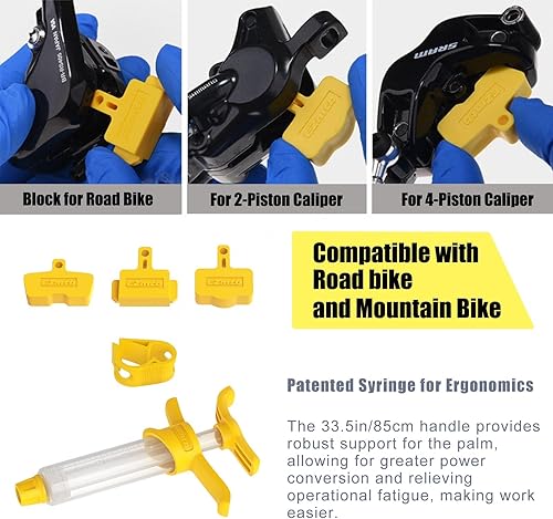 Miniatura 3 de TEKTRO - Kit de purga de frenos de bicicleta para Shimano, frenos de disco hidráulicos, juego de purga de frenos de bicicleta con aceite mineral de