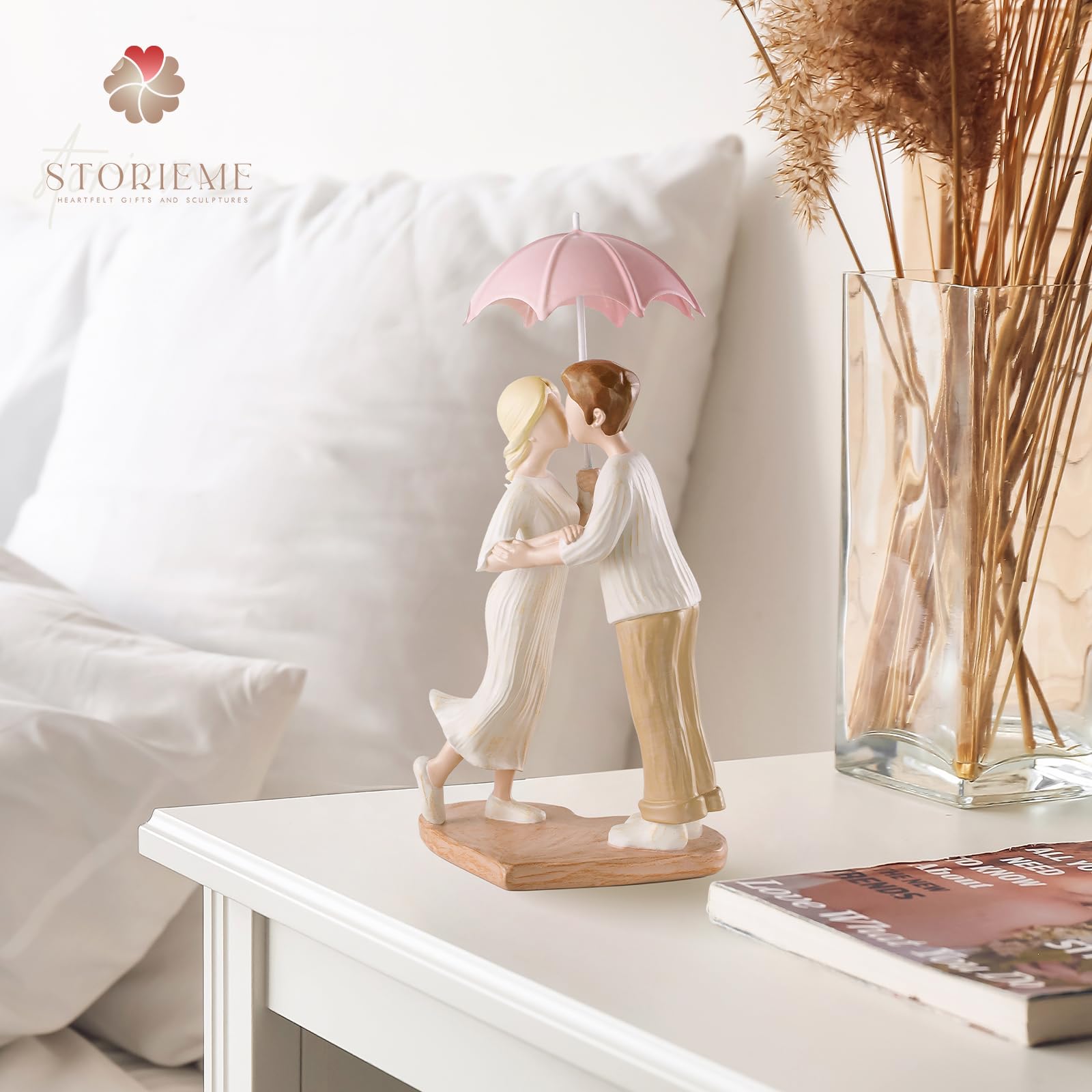 Christmas Card - Large - One I Love - Couple Umbrella - Glitter