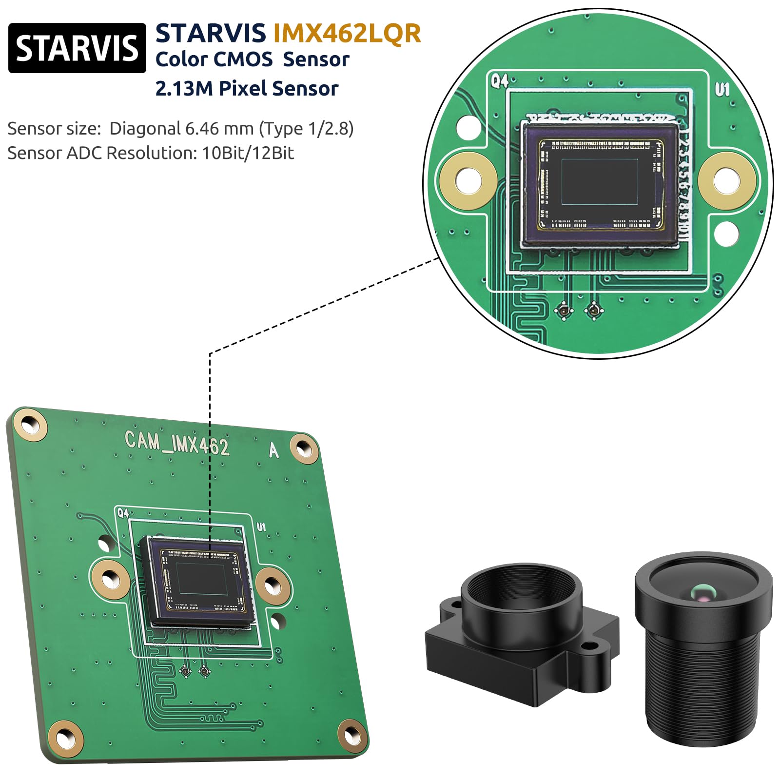 ラズベリー派工業カメラモジュールSTARVIS IMX462カラー*6 Amazon.com: InnoMaker Raspberry Pi Industrial Camera Module