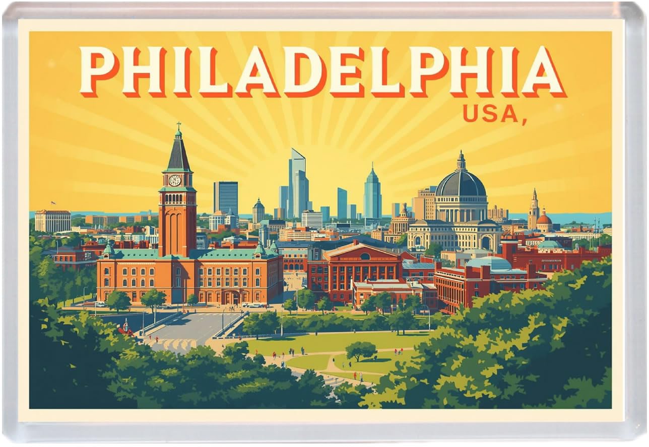 Philadelphia - Pennsylvania - Jumbo Artistic Fridge Magnet 96 x 67mm BBSFHM3234