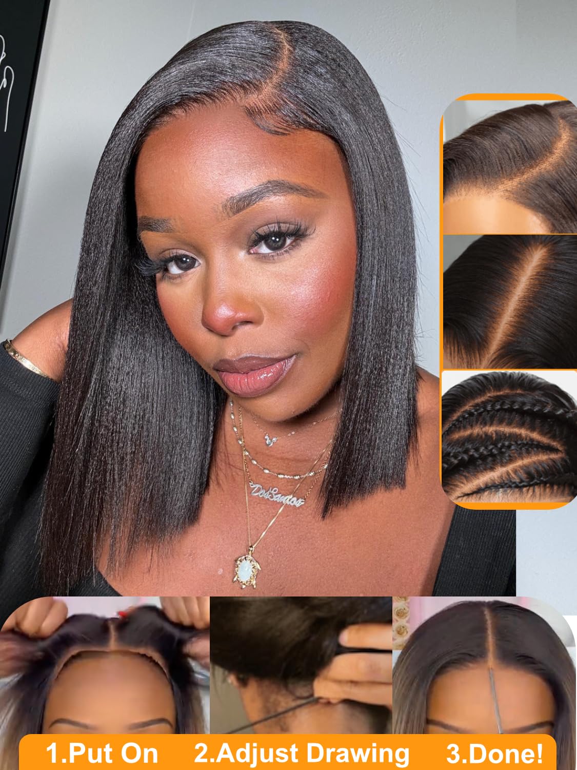 Amazon.com : Julia Hair 12 Inch Yaki Straight Drawstring 
