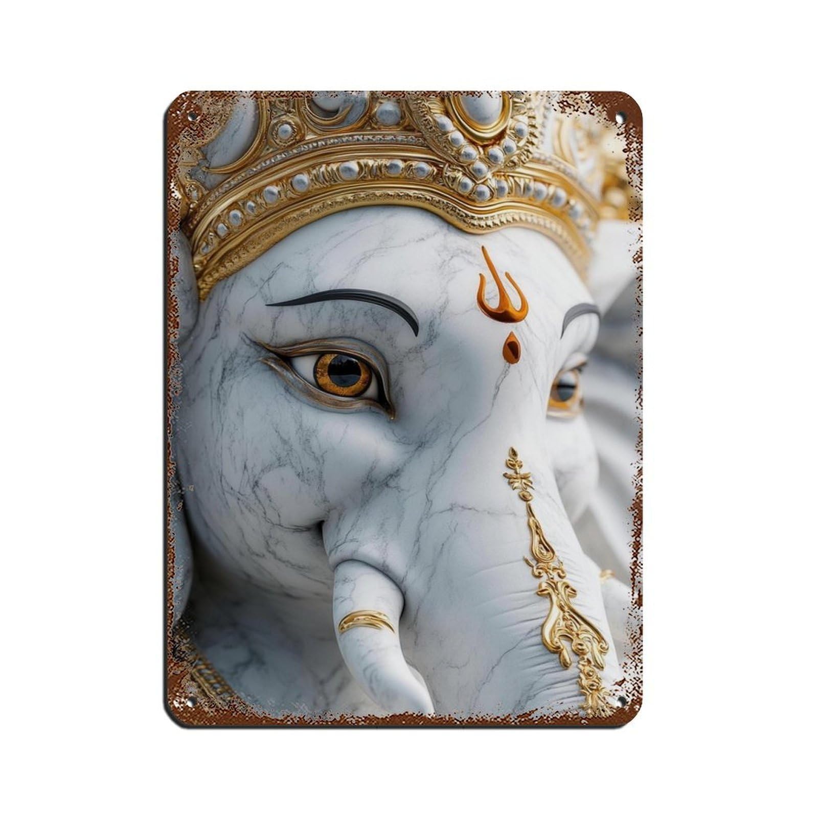 Ganesh-Hindu Art (2) Tin Sign Vintage Metal Pub Club Cafe Bar Home Wall Art Decoration Poster Retro 12x16inch(30x40cm)