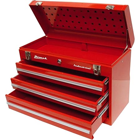 Amazon Com Homak Industrial 20 Inch 3 Drawer Friction Toolbox Red Powder Coat Rd00203200 Everything Else