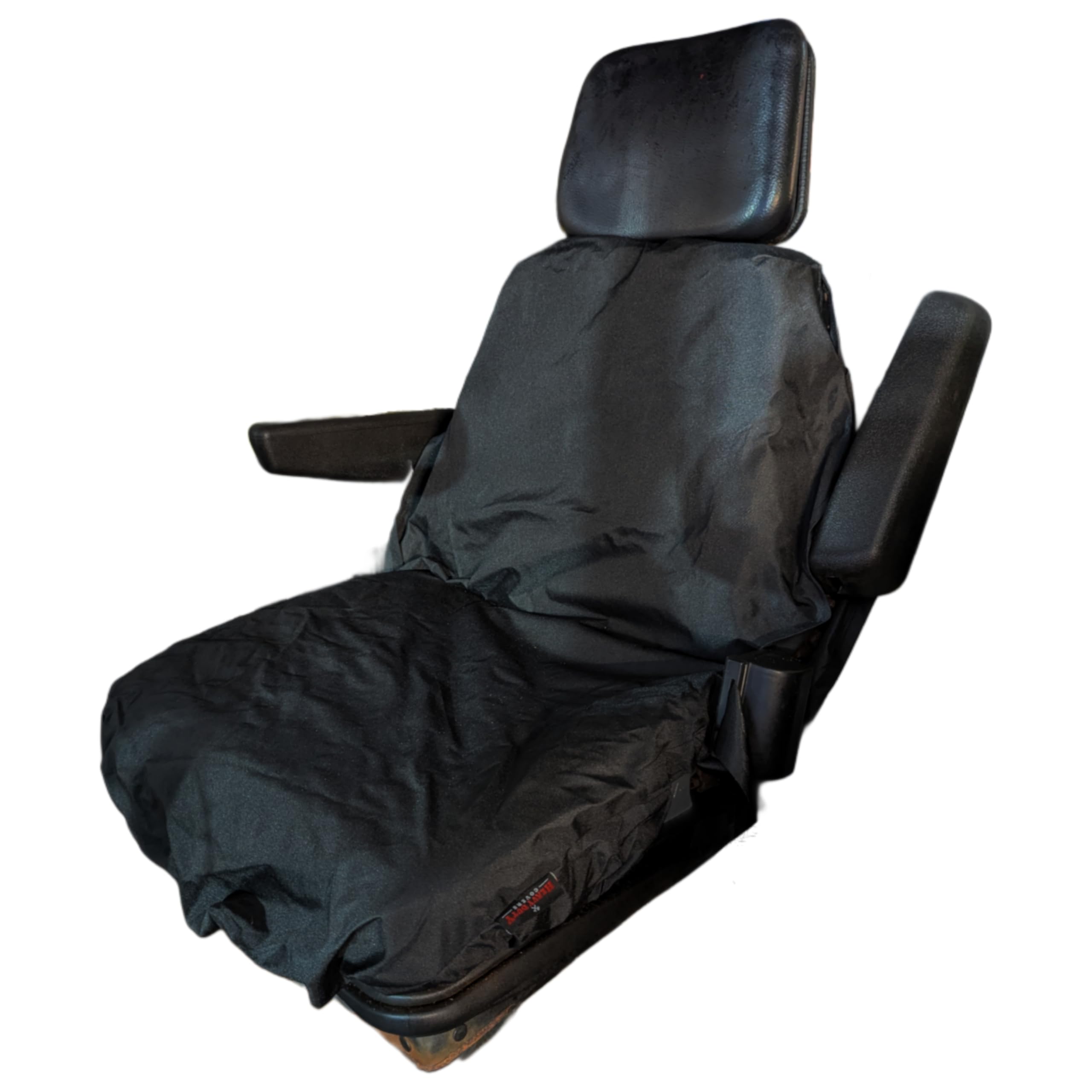 Funda de asiento de tractor mediana y grande, impermeable, resistente, se adapta a John Deere, New Holland, Case, Fendt, Massey Ferguson y más, color negro