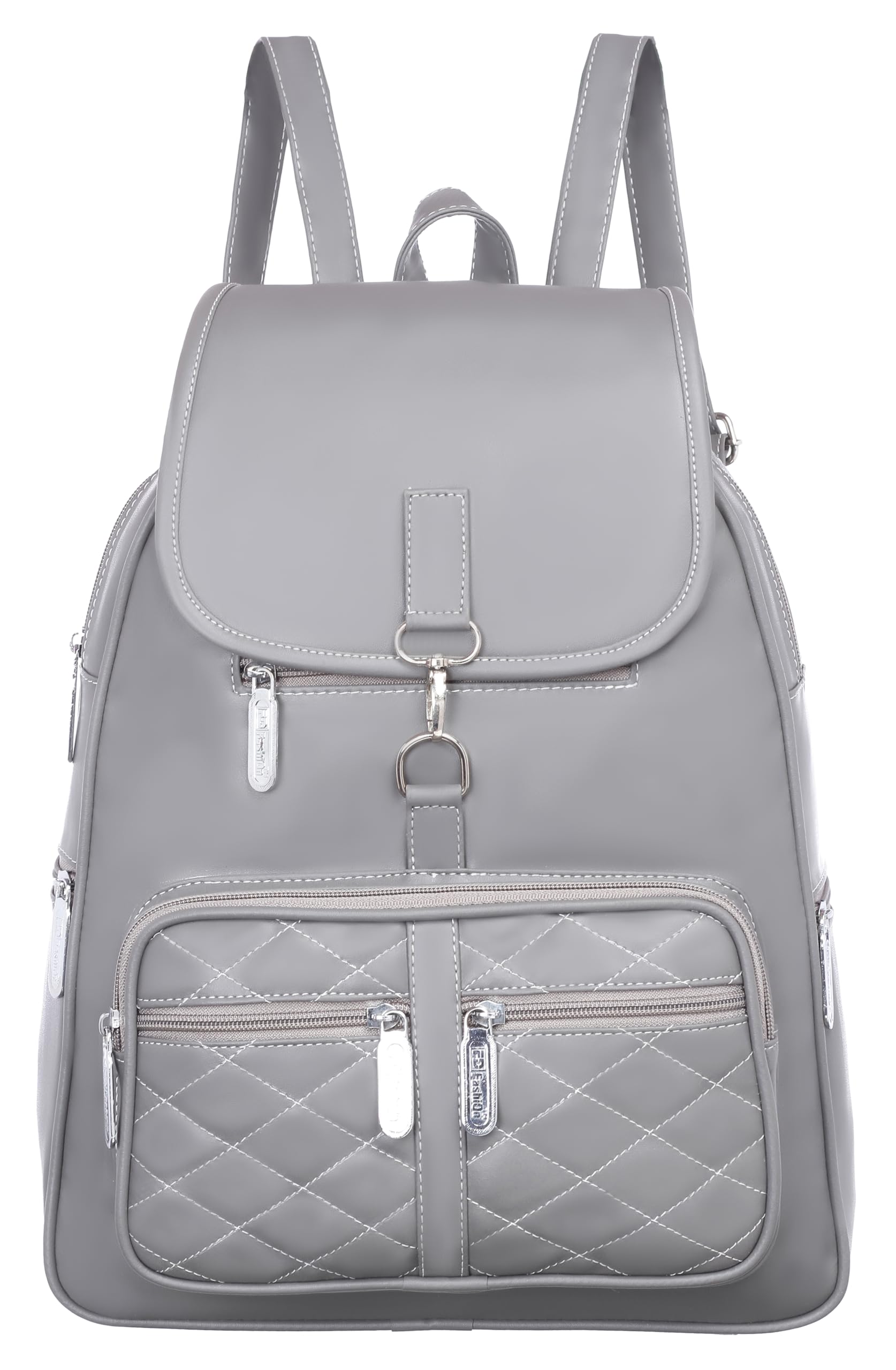 Vegan Leather 2 Compartment and 8 Pockets Water Resistant Stylish Fashion Ladies Backpack I School Bag I Student Backpack I College Bag I Women Trendy Travel Bag-06-picture-34