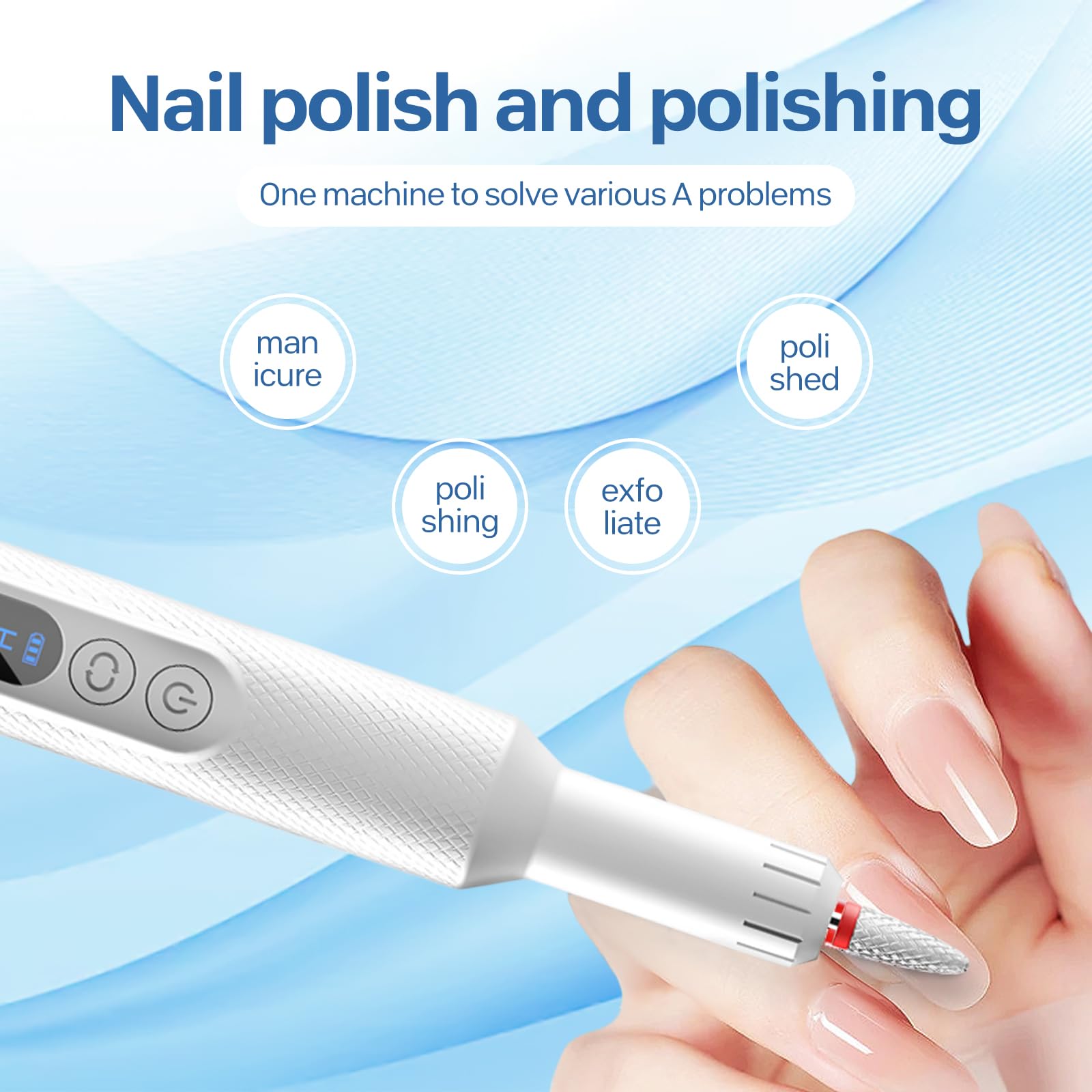 Professional Electric Nail Drill Kit,Cordless Electric ,for Women for Acrylic Nails Gel Nails, Manicures Pedicure Polishing - Image 3
