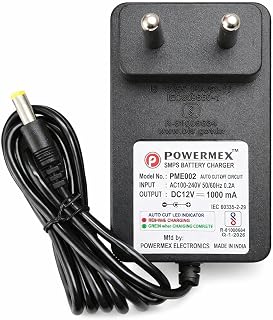 12V/1A Auto-Cut Off Charger for Kids Ride On Electric Car Battery Charger for SUV Car, Baby Carriage Ride Toy Battery Powe... Price In India