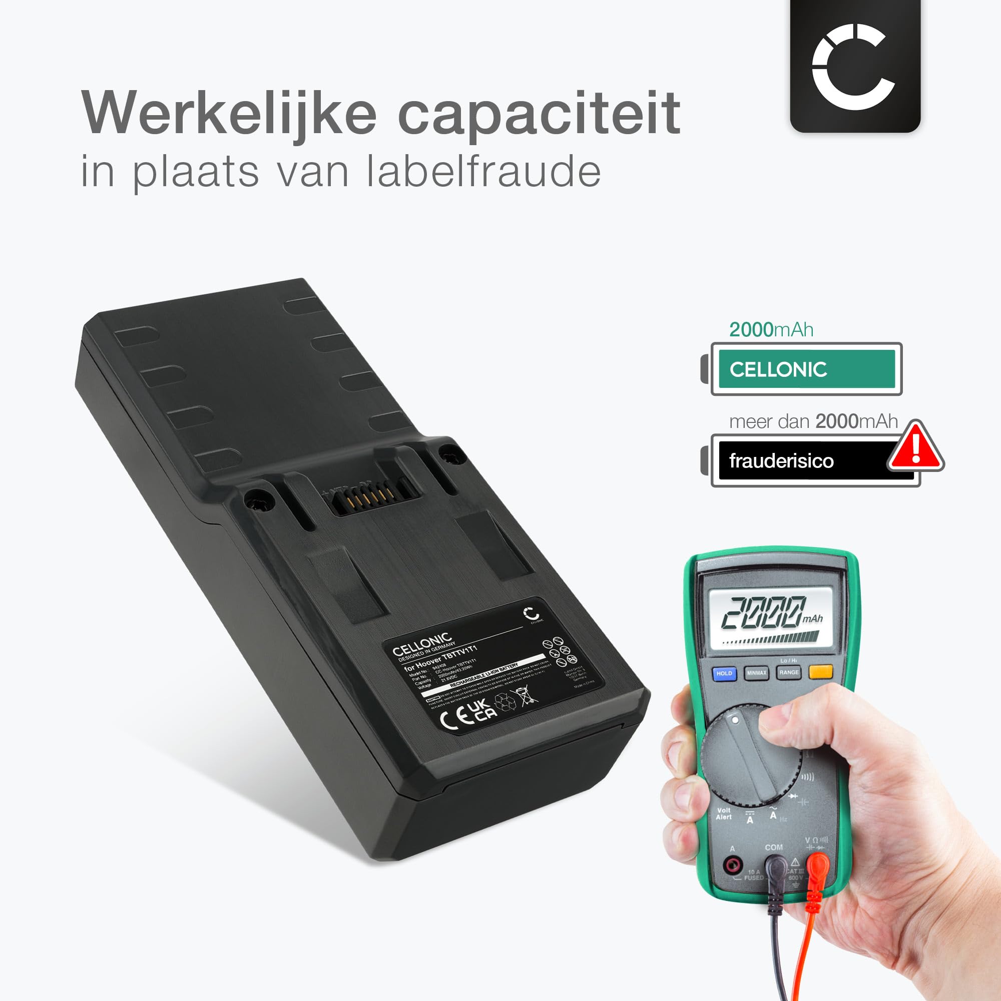 CELLONIC, Bateria do odkurzacza kompatybilna z Hoover FD22 Freedom, FD22BR 001, FD22CAR011 (21,6 V, 2000 mAh)