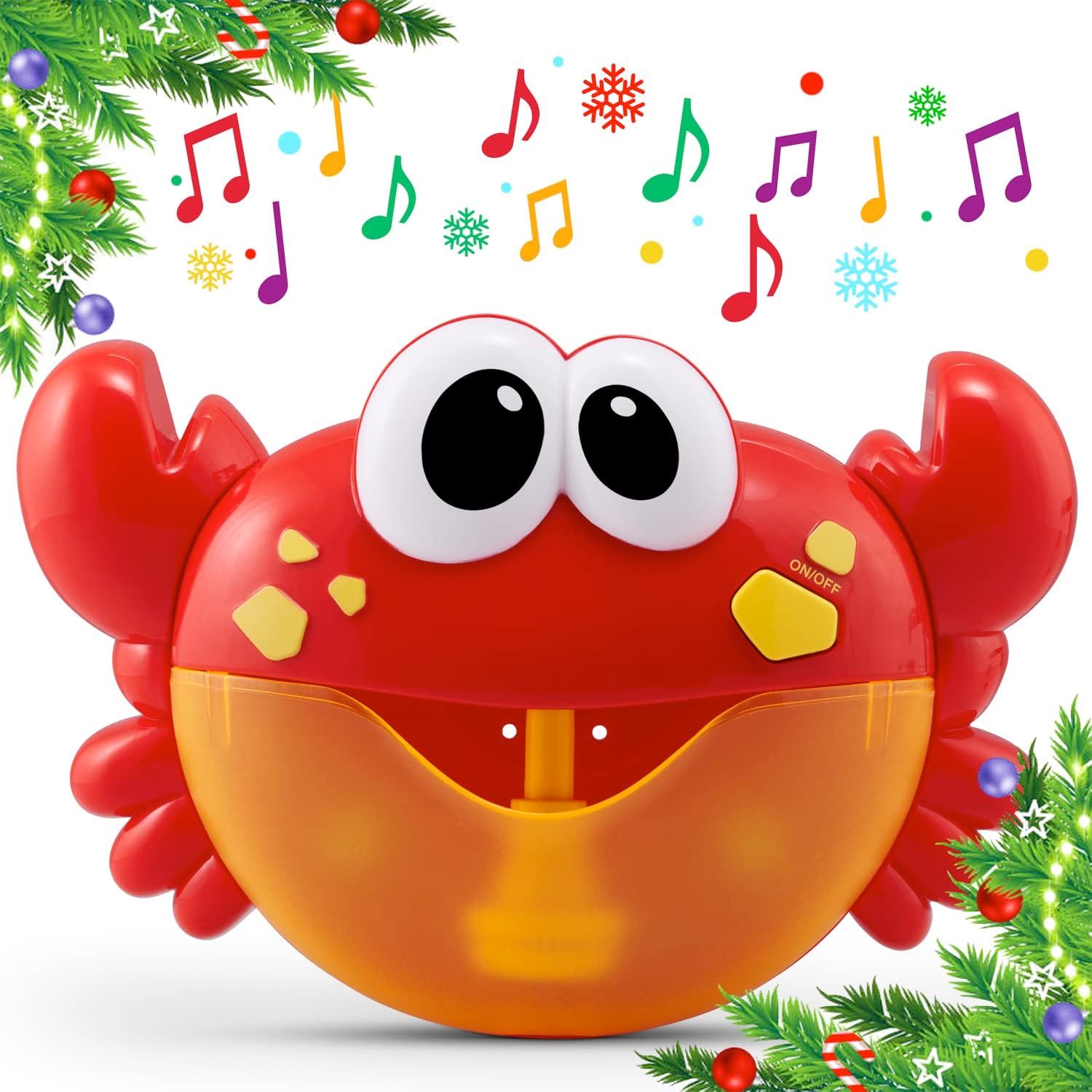 Chuchik Crab Bubble Bath Maker for The Bathtub. Blows Bubbles and Plays 24 Children’s Songs – Baby, Toddler Kids Bath Toys Makes Great Gifts for Toddlers – Sing-Along Bath Bubble Machine (Light-Red) : Toys & Games