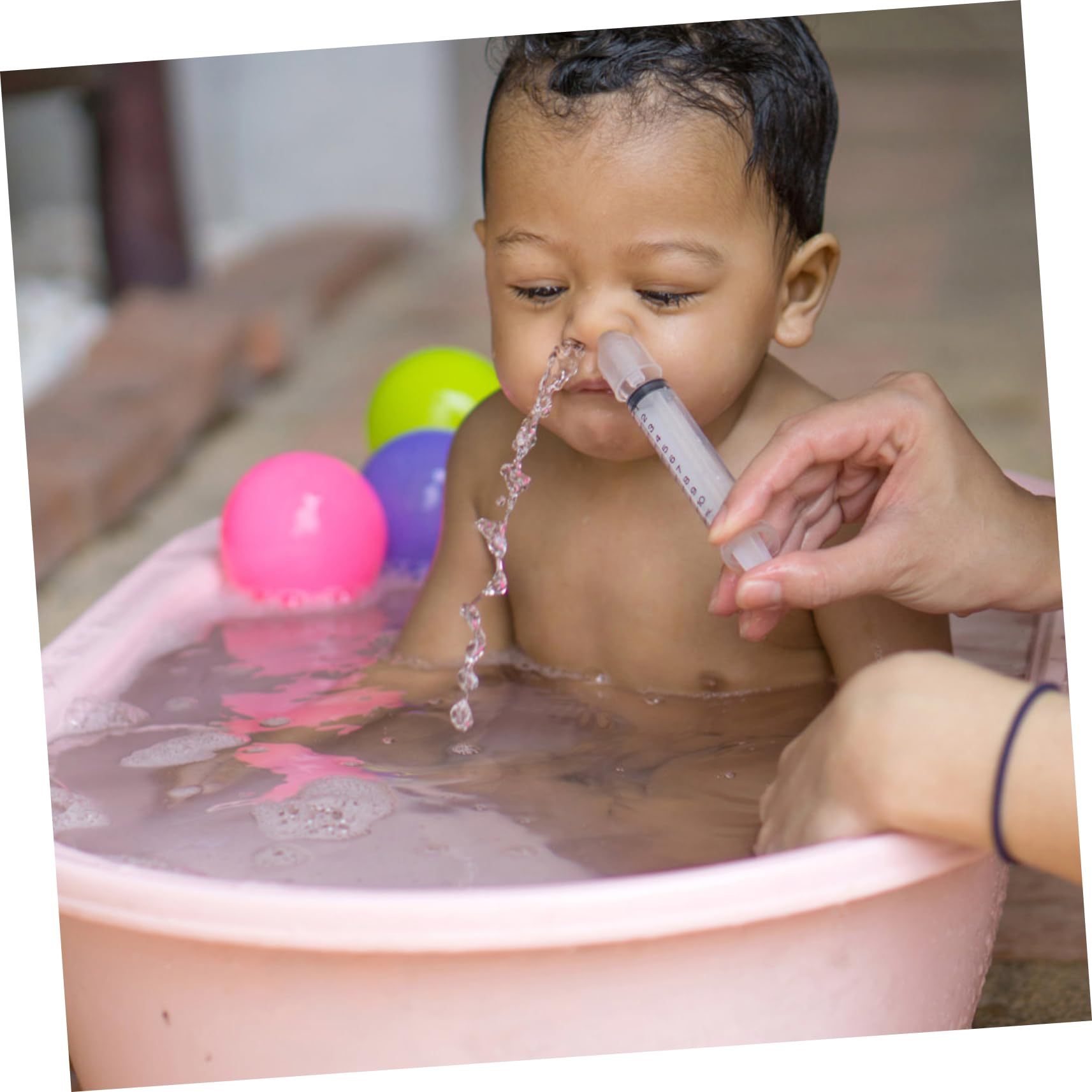 minkissy 16 juegos de dispositivos de riego nasal para bebés, irrigador nasal para bebés, limpiador de higiene nasal, limpiador nasal para bebés, botella de limpieza manual de gel de sílice para