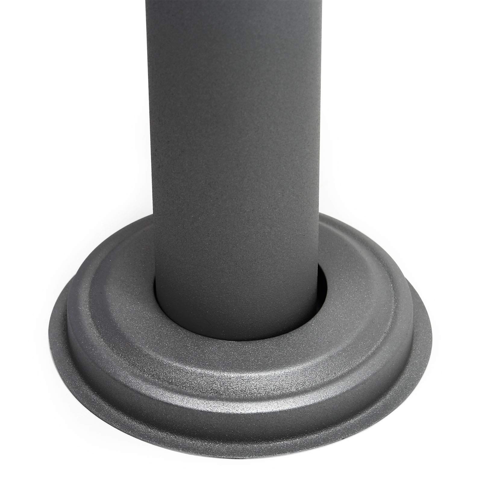Wiltec Support pour 4 boîtes aux Lettres, 700 x 50 x 1703 mm, Anthracite, Poteau Mailbox, Piquet pour boîte à Lettres sur Pied