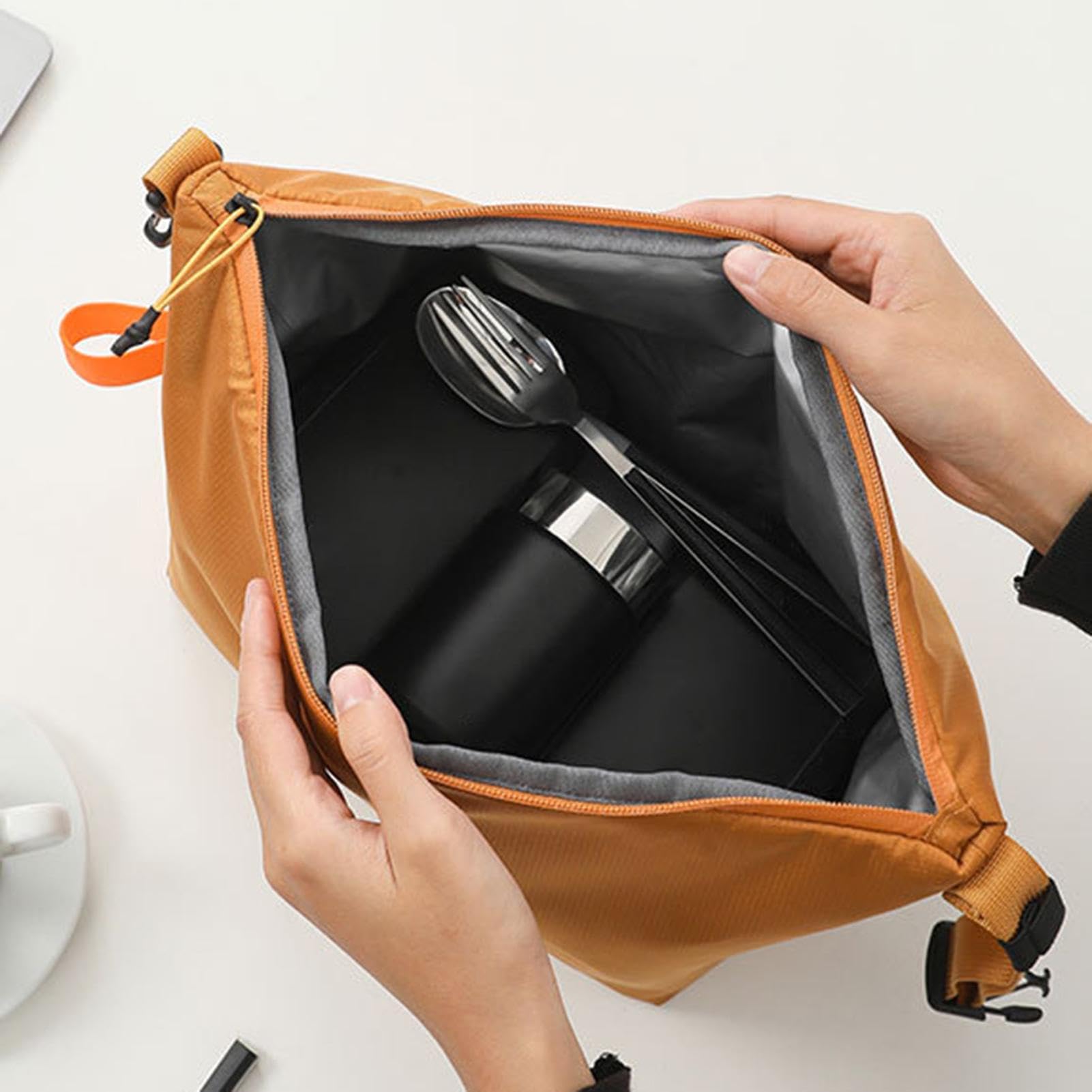 TuErCao Borsa Pranzo Termica Grande Per Donna - 26x16x26,7 Cm - Tracolla Regolabile E Manico, Impermeabile, Con Tasche Multiple - Turchese, Per Lavoro, Picnic E Viaggi