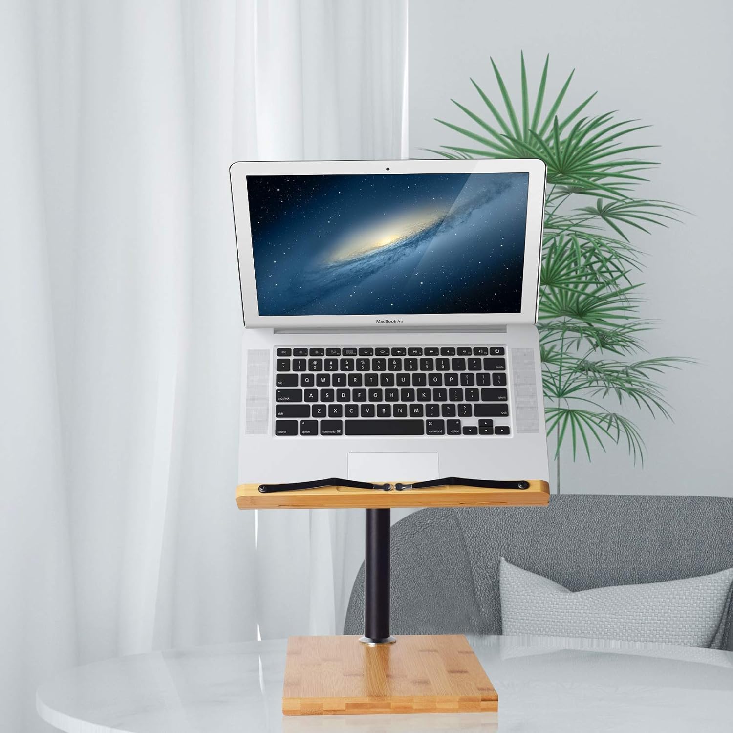 Book Stand Height Adjustable - wishacc Upright Bamboo Book Stand & Holder for Reading Hands Free, Desktop Adjustable Reading Height and Angle Book Rest with Page Clips (11.0 x 8.1 inches) : Everything Else