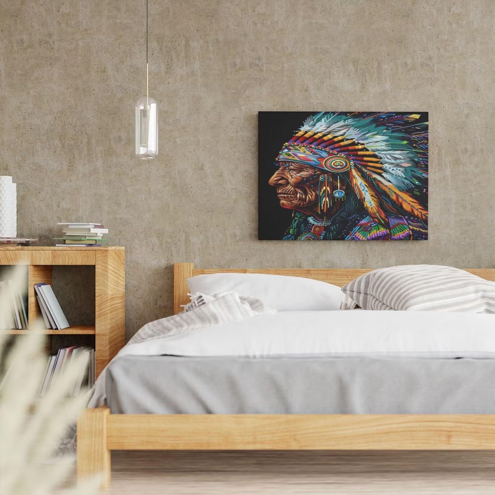Kit per pittura con numeri per adulti, per principianti, pittura acrilica con 6 pennelli, pittura ad olio per decorazione da parete (105 x 80 cm, senza cornice) MK28