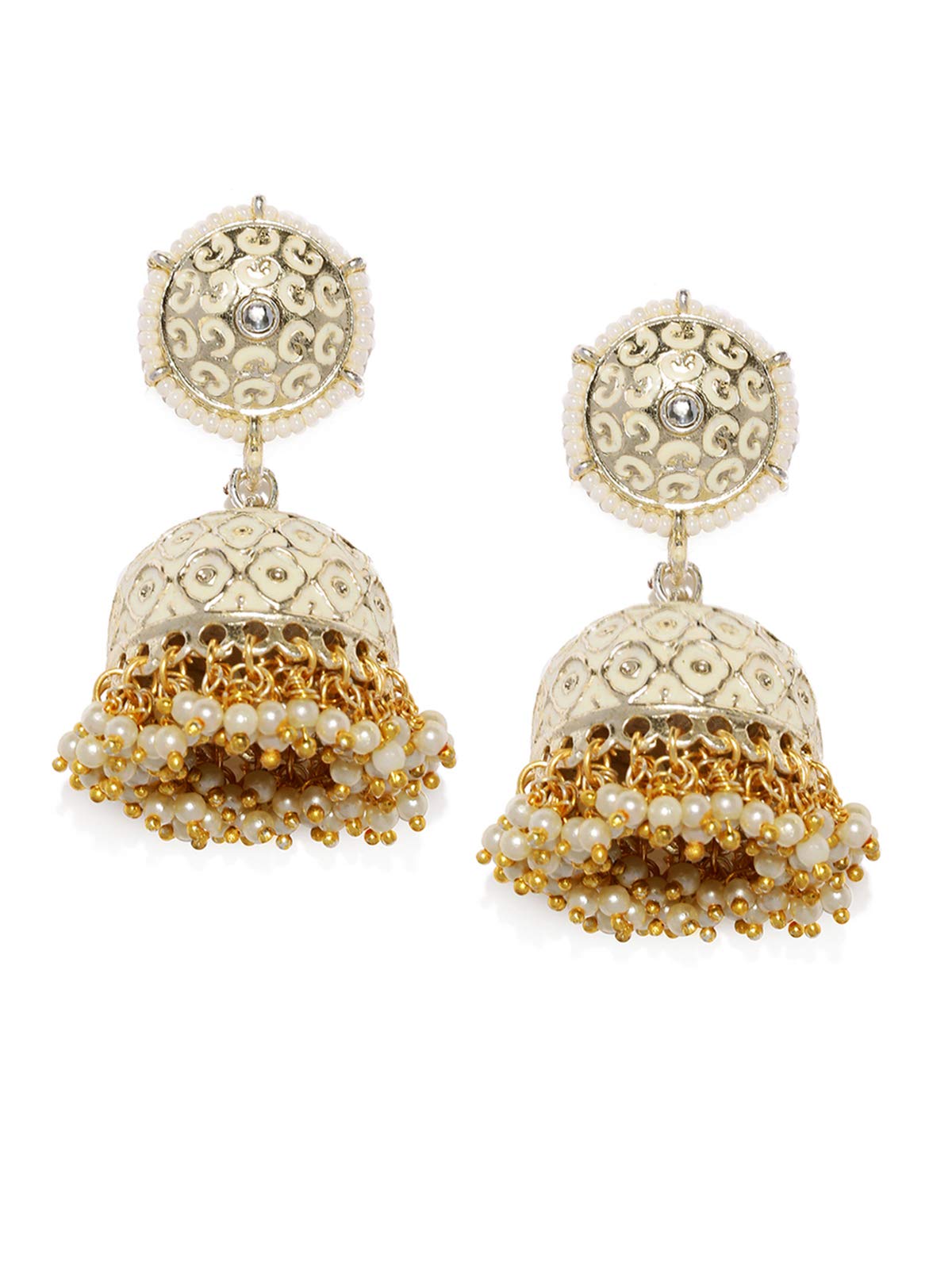 Zaveri Pearls Beautifully Enamelled Traditional Jhumki Earring For Women-ZPFK8993 (B07XHS23K1) Amazon Price History, Amazon Price Tracker