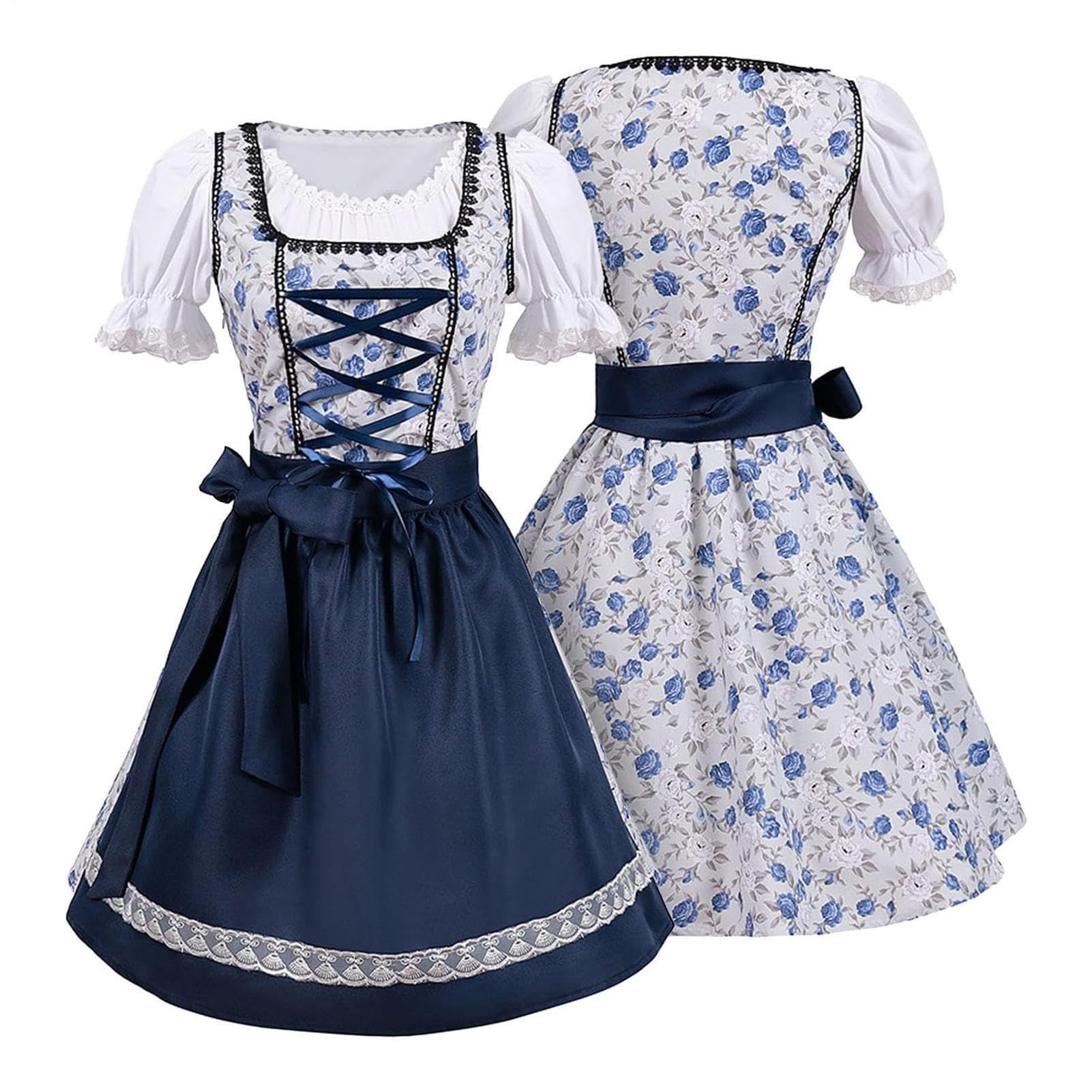 Costume Oktoberfest Per Bambine Abbigliamento Cosplay Traspirante Classico | Vestito Dirndl Tedesco Da Birra Halloween Per Spettacoli Teatrali Feste Cosplay Eventi Figlie Alunni E Compagni D