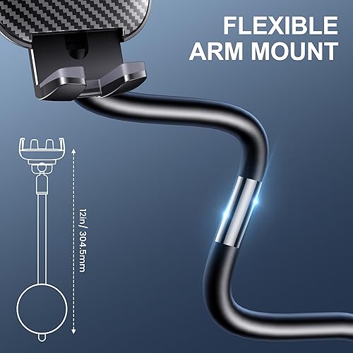 Miniatura 3 de Chiclish Soportes de teléfono para tu coche estabilizador antivibración Soporte para teléfono celular de brazo largo para tablero, soporte para