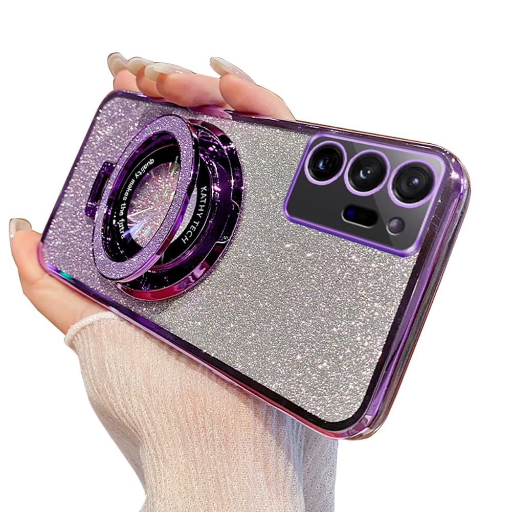 GYHOYA Case for Samsung Galaxy Note 20 Ultra Case Sparkle Cute with Stand Phone Case Compatible with MagSafe Slim Glitter Card Shockproof Protective
