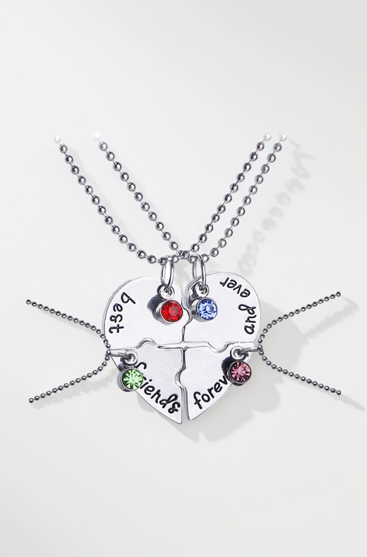 Yellow Chimes Pendant for Women and Girls Friendship's Day Special Pendant Best Friend Chain Necklace | Heart Shaped Best Friends Forever BFF Necklace Chain Pendant Locket | Gift for Best Friend