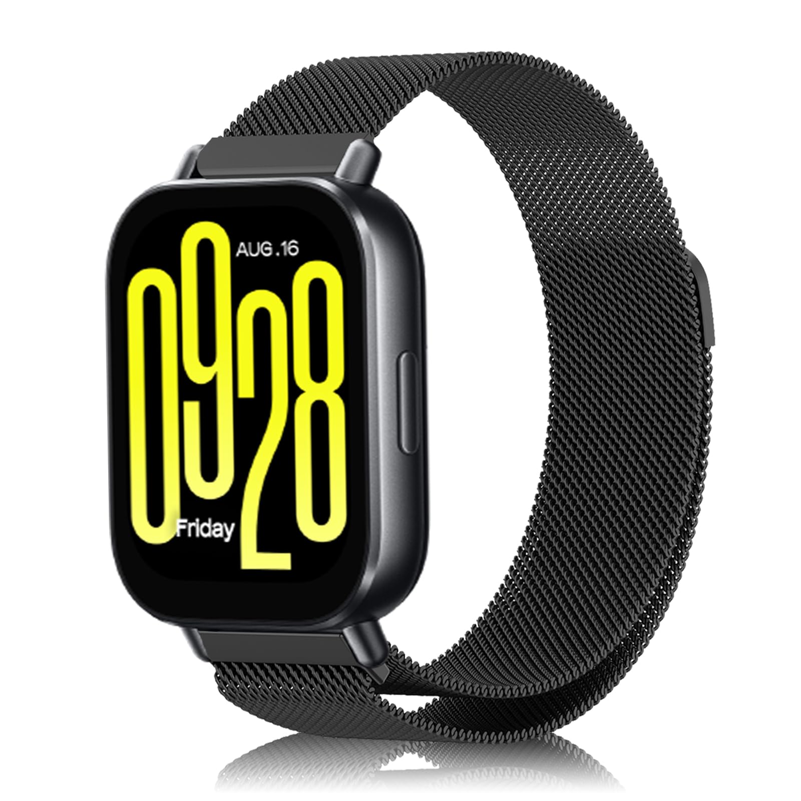 [AiMaoo] バンド シャオミ(Xiaomi) Redmi Watch 5 Active/Redmi Watch 5 Lite 対応 交換バンド ステンレス鋼 磁気付き スポーツバンド マグネット式 おしゃれ 調節可能 交換ベルト ストラップ シャオミ(Xiaomi) Redmi Watch 5 Active/Redmi Watch 5 Lite 用 (ブラック)
