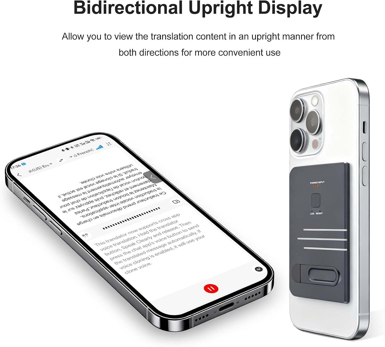 Magnetic Translator, ChatGPT AI Real-Time Translator with 144 Languages, AI Voice Recorder & Smart Assistant, AI Meeting Notes, Magnetic for Phone, No Subscription, Lifetime Free