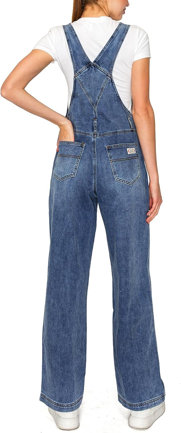 90s Retro Dungaree Ultra Soft Stretchy Denim Overalls - Image 3