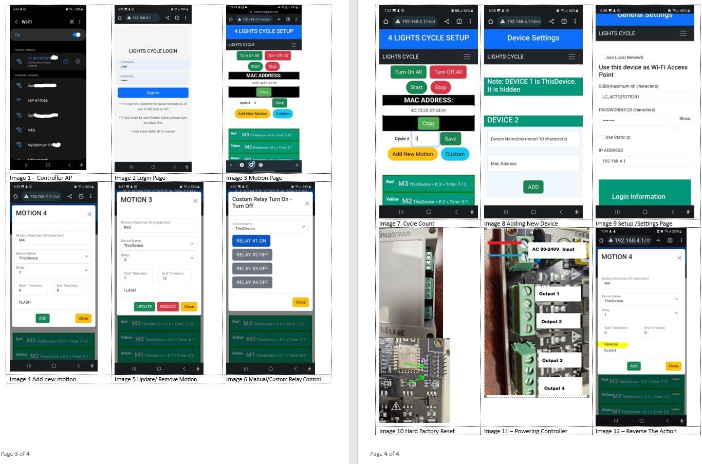 Light Contoller Sequencer 4 Channel Quite Works 90-240V Ac - Expandable - Control Over WiFi - Unlimted Modes 50/60Hz - Each Ch 4A