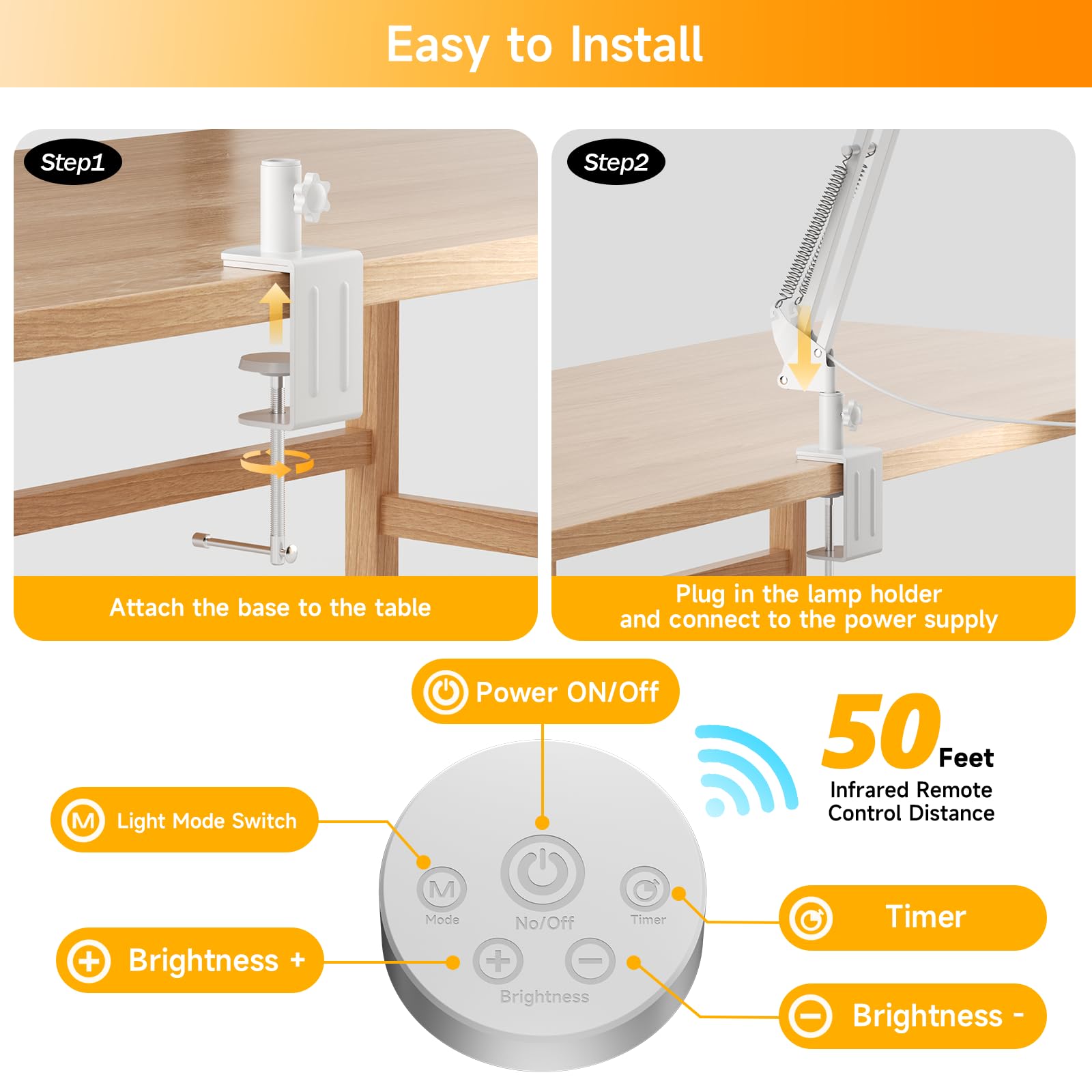 SKYLEO LED Desk Lamp - Bright & Eye-Caring -5