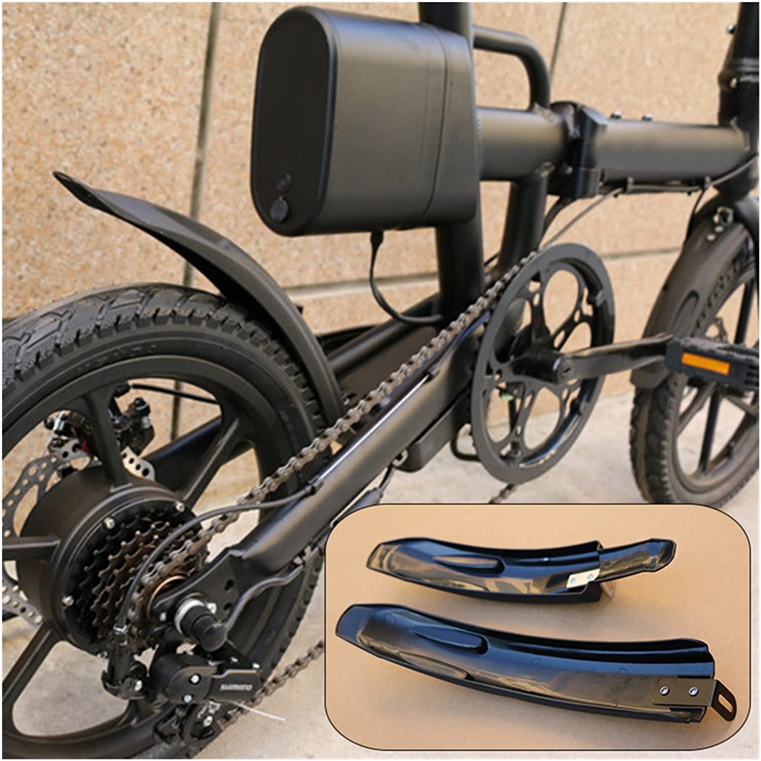 Garde-Boue pour vélo, Portable réglable 1 Paire Universel vélo Garde-Boue Universel Garde-Boue Robuste vélo Extension électrique Scooter Garde-Boue Compatible avec Moto