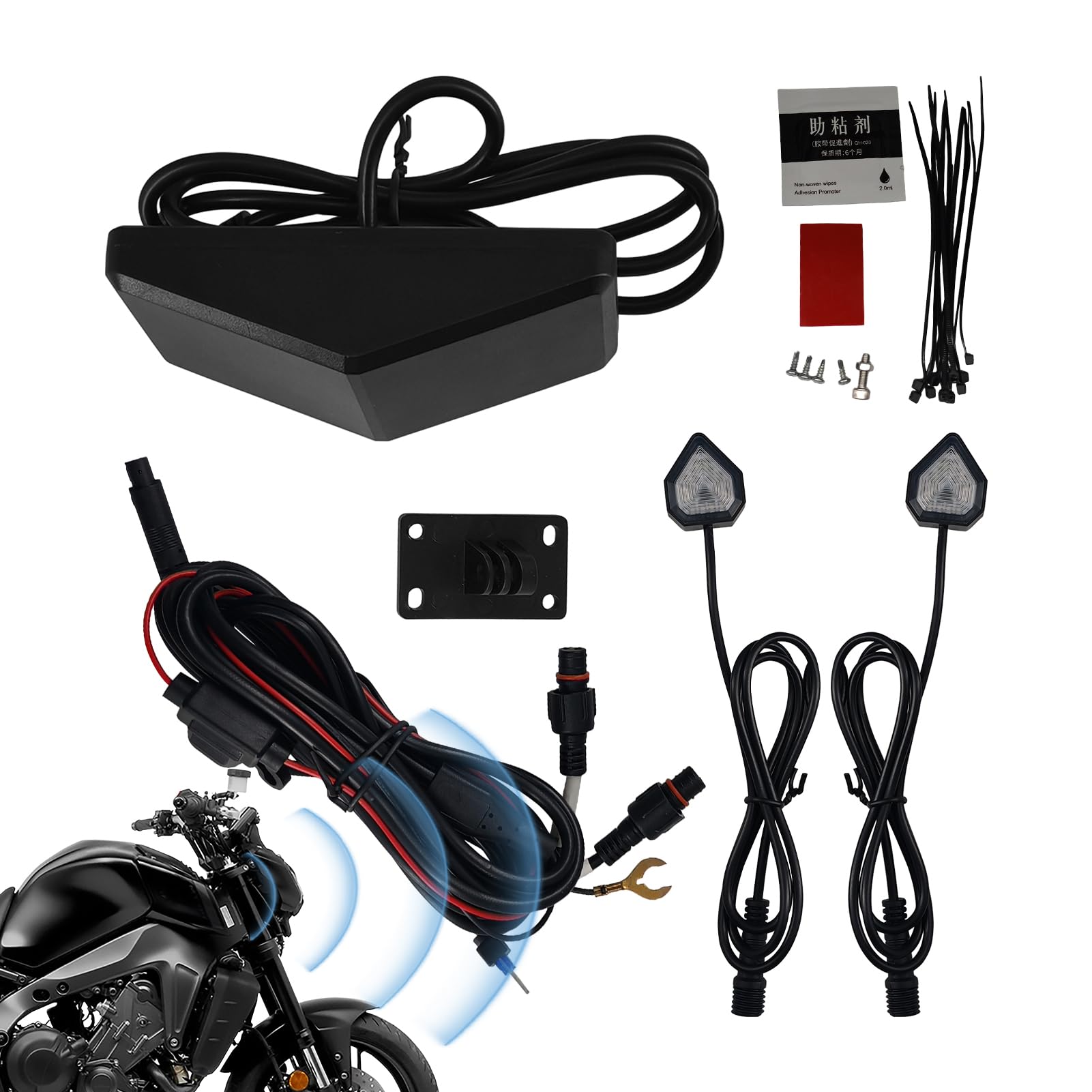 Sistema de ángulo Muerto de Coche, Sistema de ángulo Muerto, Sensor de ángulo Muerto, indicador de Advertencia LED, 65,62 pies - Kit Universal de ángulos Muertos de vehículos para | Sensor de ángulo muerto, indicador de advertencia LED, 65,62 Pies - Kit U