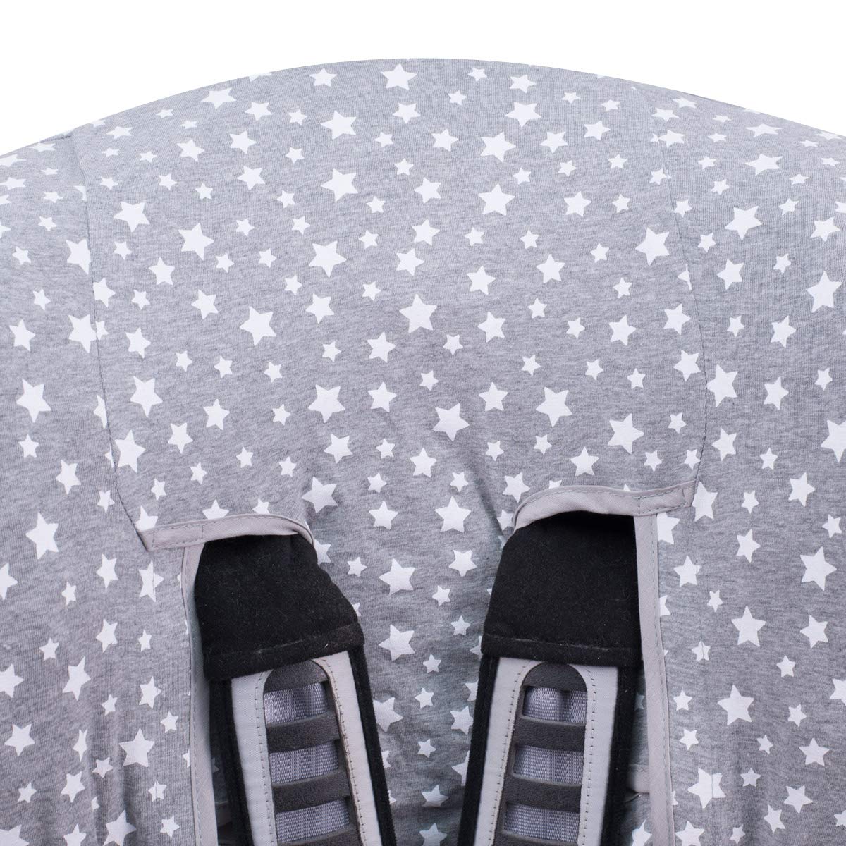 JYOKO KIDS Funda para Silla de Coche de Algodón Extra Suave Sin Cabezal (White Star)