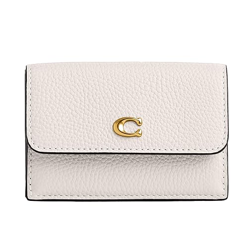 Coach Polished Pebble Leather Essential Mini Trifold Wallet