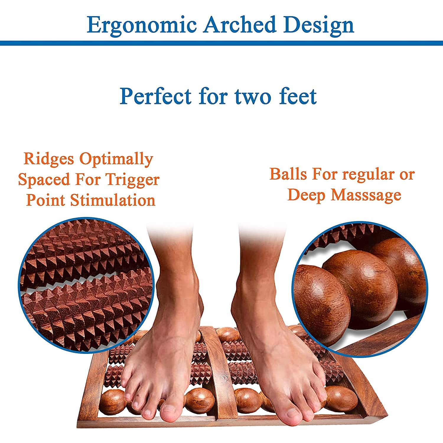 Jtku Handicraft Sheesham Wooden Foot Massager with Multi Roller 13"| Rosewood Unisex Massager for Full Body Pain Relief | Relieves Muscle Pain | Gives Acupressure on Bottom of Foot Jtku Handicraft Sheesham Wooden Foot Massager with Multi Roller 13"| Rosewood Unisex Massager for Full Body Pain Relief | Relieves Muscle Pain | Gives Acupressure on Bottom of Foot