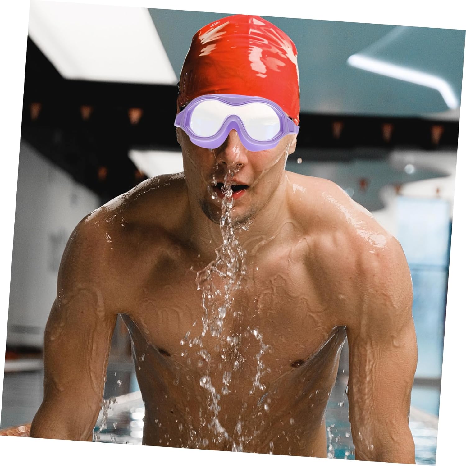 Milisten 4pcs Waterproof Swimming Goggles Comfortable Wearing Adults Goggle Comfortable Swimming Goggle Lightweight Swimming Goggle Convenient Swimming Goggle Swimming Goggle for Adults, Purplex4pcs